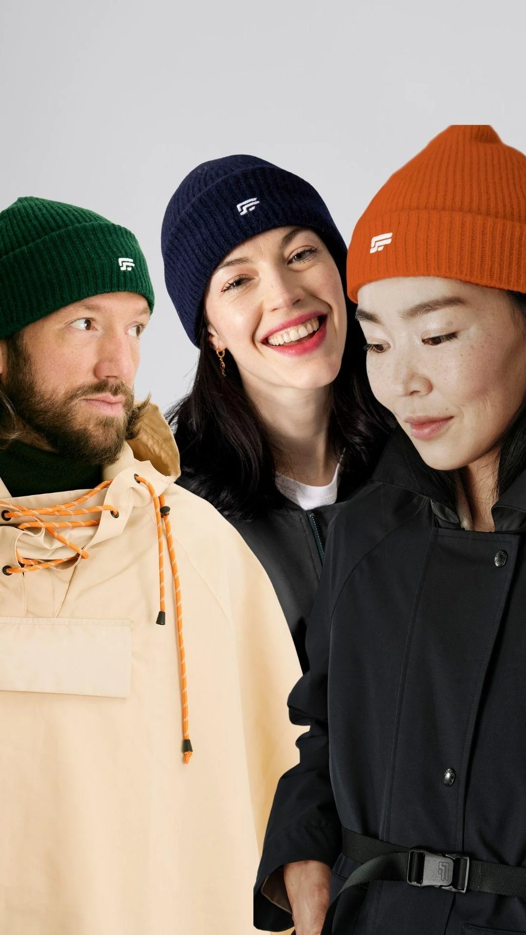 Pack 3 bonnets-cagoules laine alpaga MAX 002.